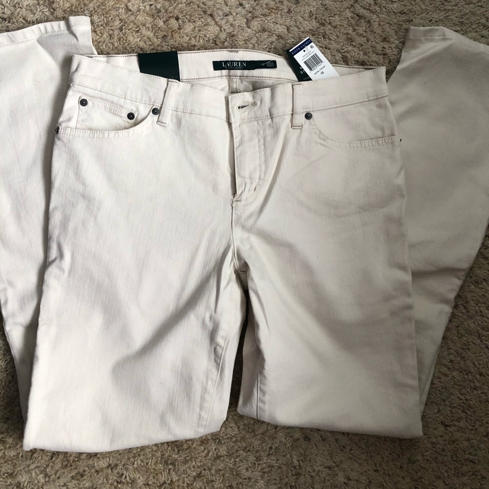 Lauren Ralph Lauren Denim Cream Size 10 NWT